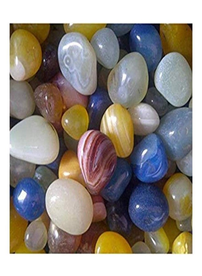 Power Stone Decorative Multicolour Onyx Stone Pebbles for Garden Fishtank Vase Filler Plant Pots & Home Decor (1 Kg) - Image 2